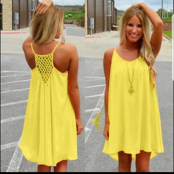 Dresses & Skirts - Yellow Beach Dress Sizes S-XXL